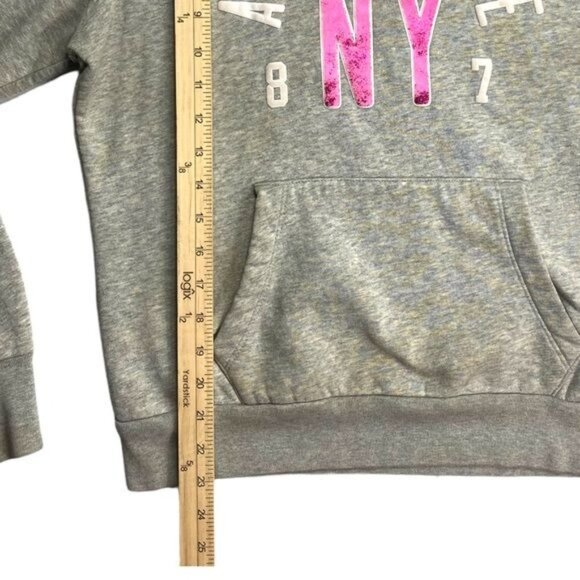 Aeropostale 87 NY Gray Hoodie Sweatshirt Large Cotton/Polyester Blend - Picture 8 of 8